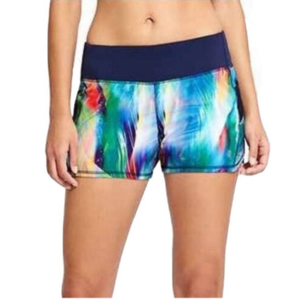 Athleta Women's Size XS Ready Set Running Shorts Multicolor Tropea W/ Brief